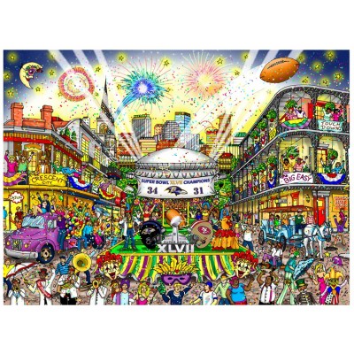 Super Bowl XLVII: New Orleans by Charles Fazzino