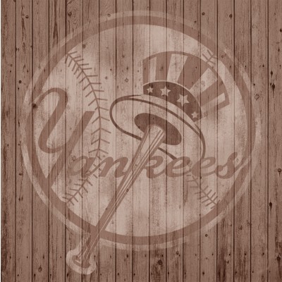 New York Yankees Baseball Logo (Brown) By Mike Kupka