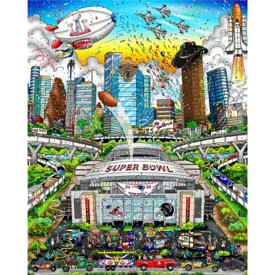 Super Bowl LI: Houston by Charles Fazzino