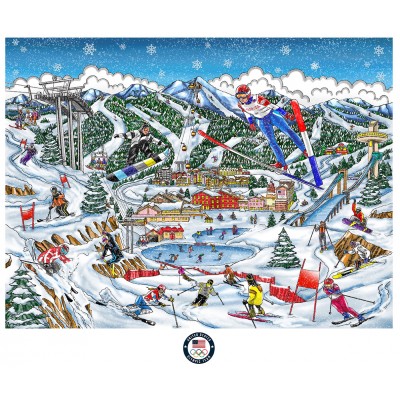 Olympic Games, 2018, PyeongChang by Charles Fazzino (Deluxe)