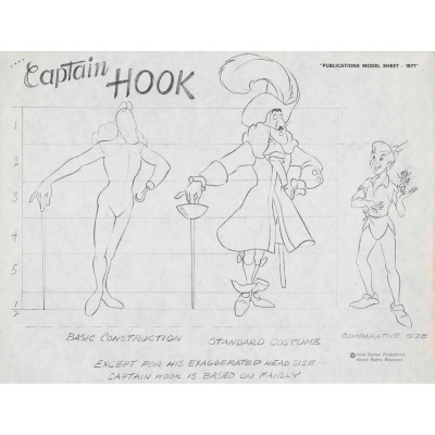 Disney Publication Model Sheet: Captain Hook