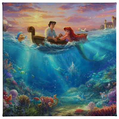 Kinkade Disney Minis: Little Mermaid Falling In Love