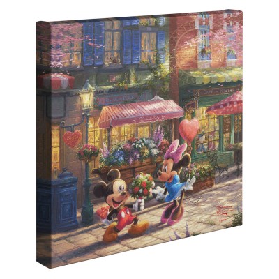 Kinkade Disney Minis: Mickey And Minnie Sweetheart Café