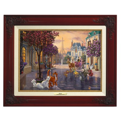 Kinkade Disney Canvas Classics: Aristocats (Classic Brandy Frame)