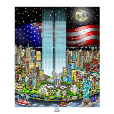 9/11: A Time for Remembrance by Charles Fazzino (Deluxe)