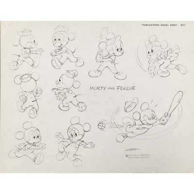 Disney Publication Model Sheet: Morty and Ferdie Poses