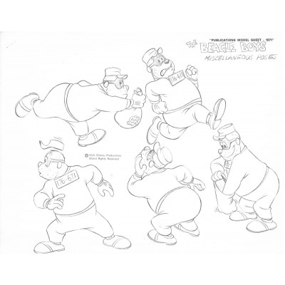 Disney Publication Model Sheet: The Beagle Boys Poses