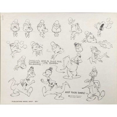 Disney Publication Model Sheet: The Dragon III (Winnie the Pooh)