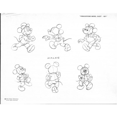 Disney Publication Model Sheet: Mickey Mouse - Poses