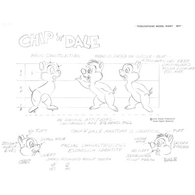Disney Publication Model Sheet: Chip 'N Dale