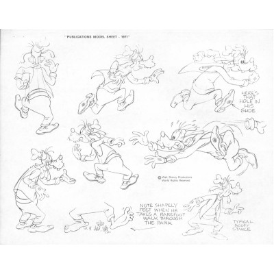 Disney Publication Model Sheet: Goofy - Various Poses