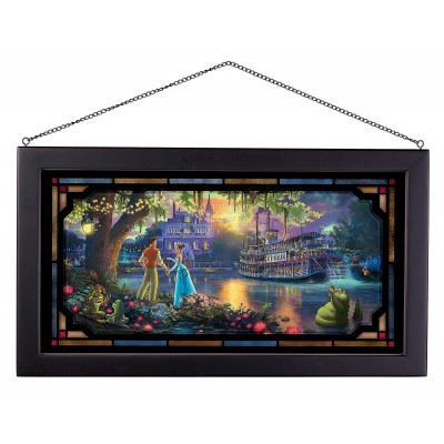 Kinkade Disney Stained Glass Art: The Princess and the Frog