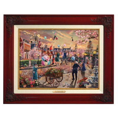 Kinkade Disney Canvas Classics: Mary Poppins Returns (Classic Brandy Frame)