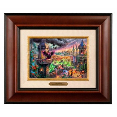 Kinkade Disney Brushworks: Maleficent (Classic Burl Frame)