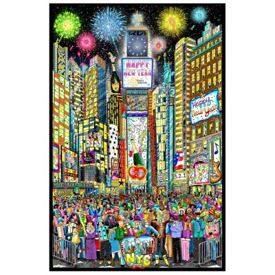 Happy New Year From Times Square by Charles Fazzino