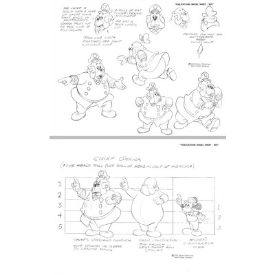 Disney Publication Model Sheet: Chief O'Hara Set Of 2