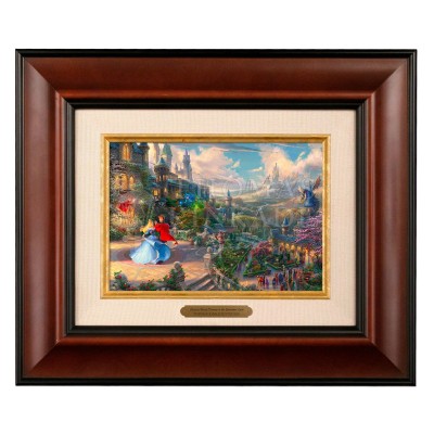 Kinkade Disney Brushworks: Sleeping Beauty Dancing in the Enchanted Light (Classic Burl Frame)