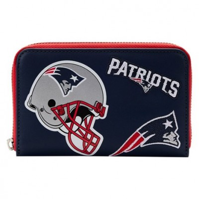 Loungefly NFL New England Patriots Patches Zip Around Wallet (NFLWA0046)