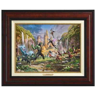 Kinkade Canvas Classics: Battle for Wakanda (Classic Burl Frame)