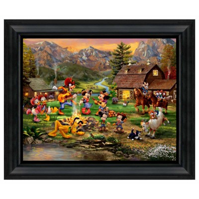 Thomas Kinkade Brushstroke Vignette: Mickey and Minnie Rocky Mountain Roundup