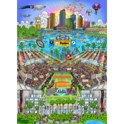 Super Bowl XLIII: Tampa by Charles Fazzino