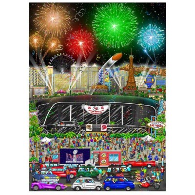 Super Bowl LVIII: Las Vegas by Charles Fazzino