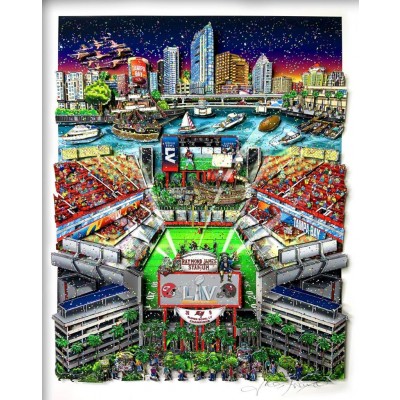 Super Bowl LV: Tampa Bay by Charles Fazzino