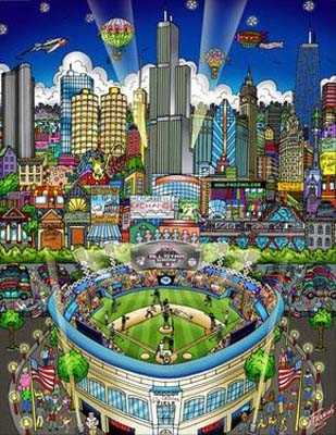 2003 MLB All-Star Game: Chicago by Charles Fazzino - Baseball - Theme