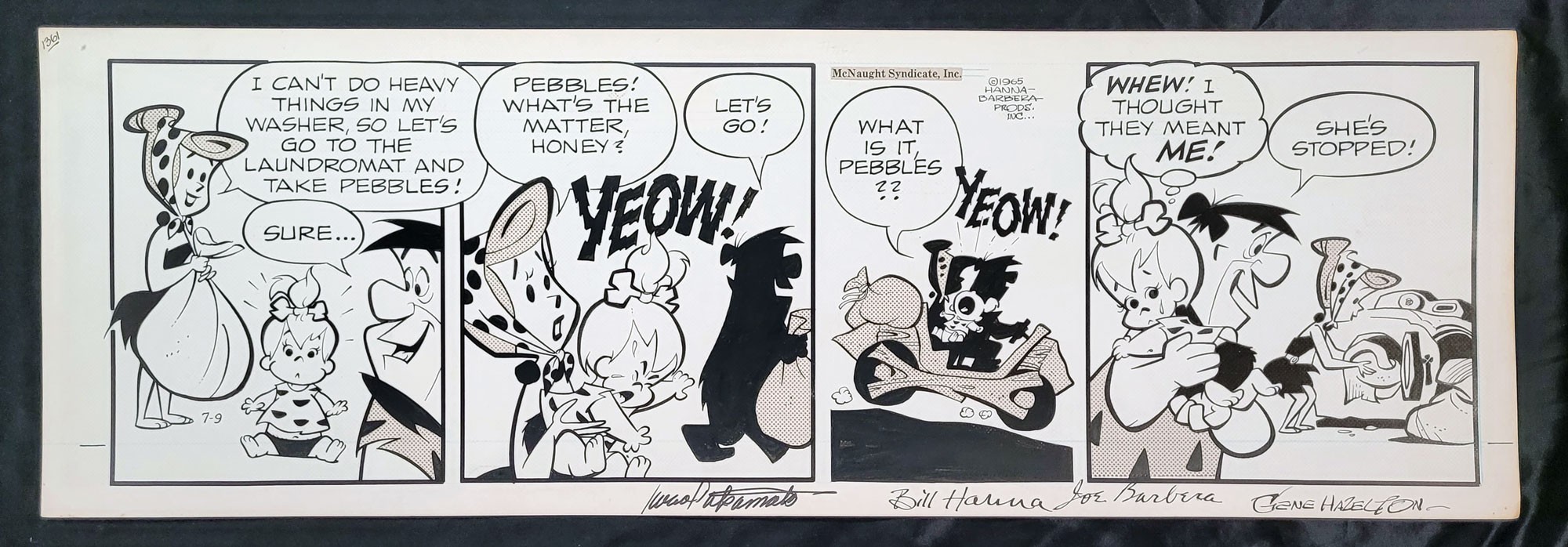 The Flintstones Daily Comic Strip Original Art 7/9/65 (17870) - The ...