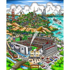 Super Bowl 50: San Francisco by Charles Fazzino