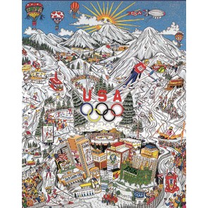 Olympic Games, 2002, Salt Lake City by Charles Fazzino