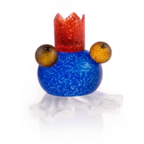 Borowski Frosch (frog) Candle Holder, Blue (24-01-57)