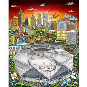 Super Bowl LIII: Atlanta by Charles Fazzino