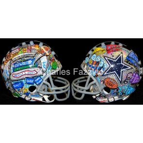 Full Size Hand Painted Football Helmet by Charles Fazzino