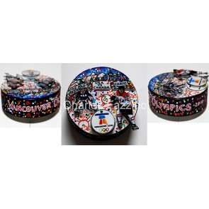 Hand Painted Hockey Puck by Charles Fazzino