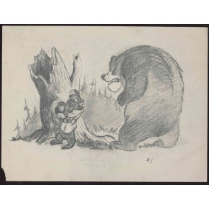 Fun and Fancy Free OPD: Bongo Bear Tipping Hat to Large Bear (15559)