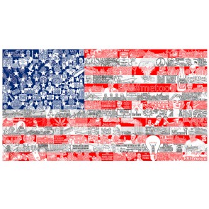 Historically... Our American Flag by Charles Fazzino (Deluxe)
