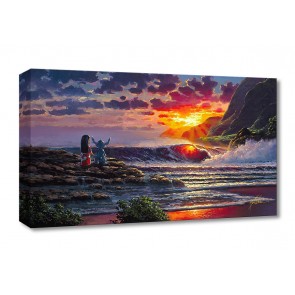 Treasures on Canvas: Lilo & Stitch Share a Sunset by Rodel Gonzalez