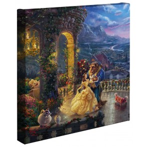 Kinkade Disney Minis: Beauty And The Beast Dancing In The Moonlight