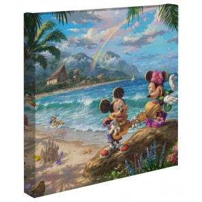 Kinkade Disney Minis: Mickey And Minnie In Hawaii