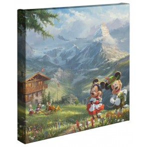 Kinkade Disney Minis: Mickey & Minnine In The Alps