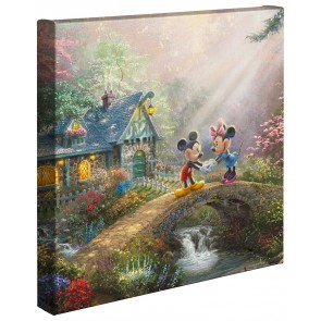 Kinkade Disney Minis: Mickey And Minnie Sweetheart Bridge