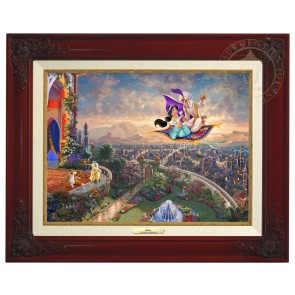 Kinkade Disney Canvas Classics: Aladdin (Classic Brandy Frame)