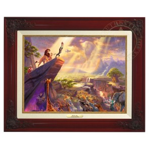 Kinkade Disney Canvas Classics: The Lion King (Classic Brandy Frame)