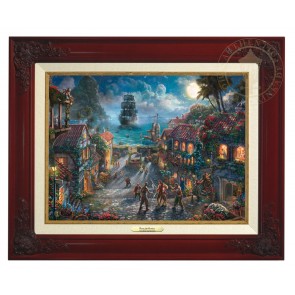 Kinkade Disney Canvas Classics: Pirates Of the Caribbean (Classic Brandy Frame)