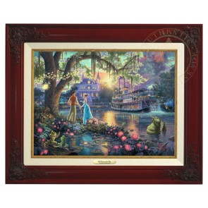 Kinkade Disney Canvas Classics: The Princess and the Frog (Classic Brandy Frame)