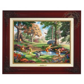 Kinkade Disney Canvas Classics: Winnie the Pooh I (Classic Brandy Frame)