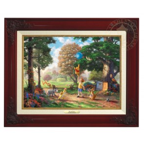 Kinkade Disney Canvas Classics: Winnie the Pooh II (Classic Brandy Frame)