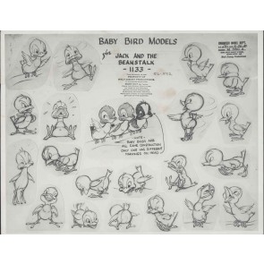 Jack and the Beanstalk Photostat Model Sheet: Baby Bird