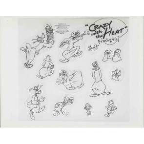 Crazy with the Heat Photostat Model Sheet: Goofy